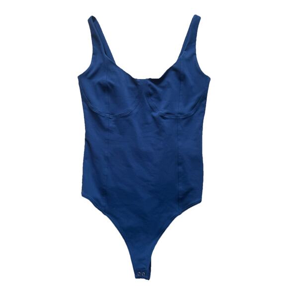 Abercrombie & Fitch Tops - Abercrombie & Fitch Soft A&F Bustier Bodysuit Navy Blue Size Medium Stretch